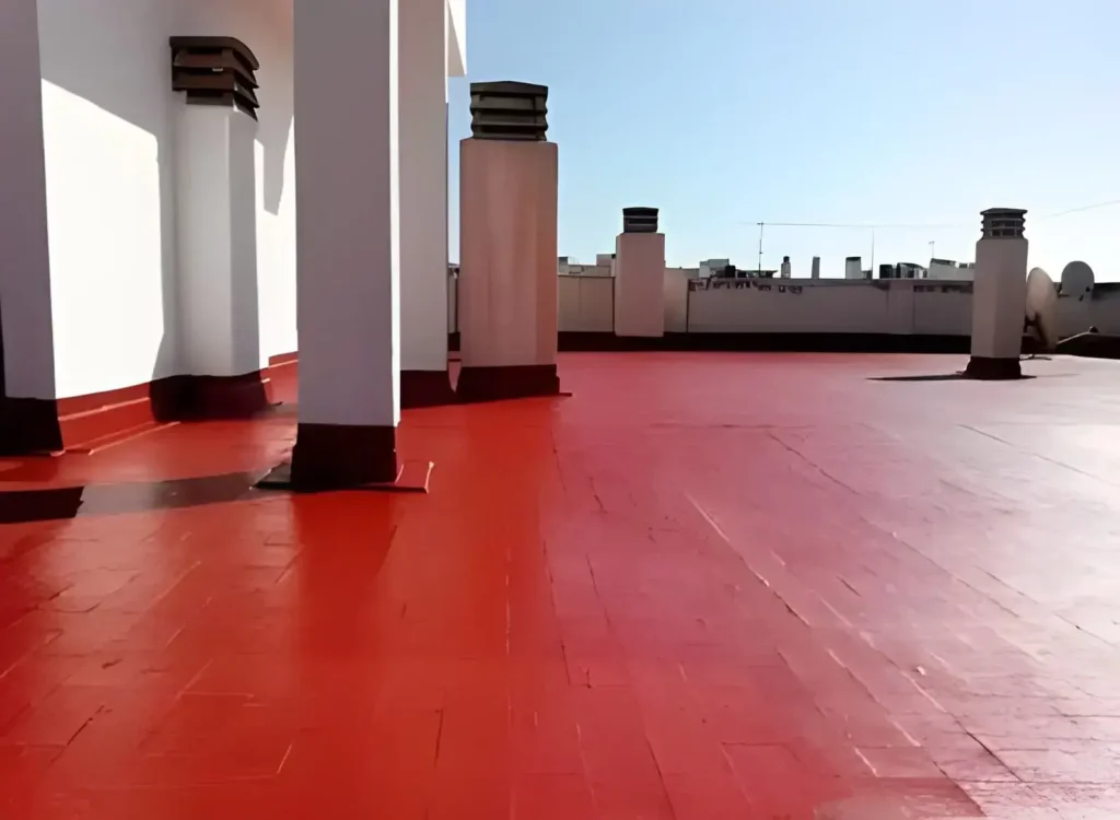 Terraza cubierta impermeabilizada realizada por